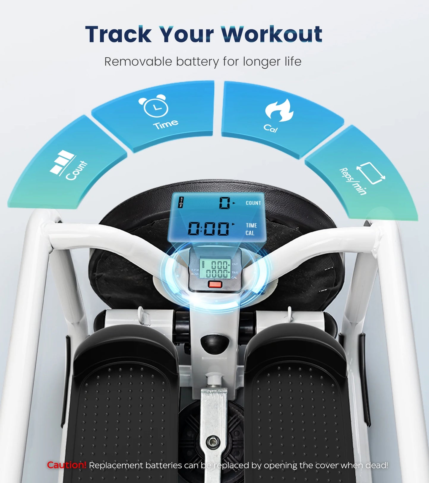 Steppers for Exercise with Twist Stool, Multifunctional Mini Fitness Machine for Full Body Workout, Home Workout Equipment with Resistance Bands & LCD Monitor